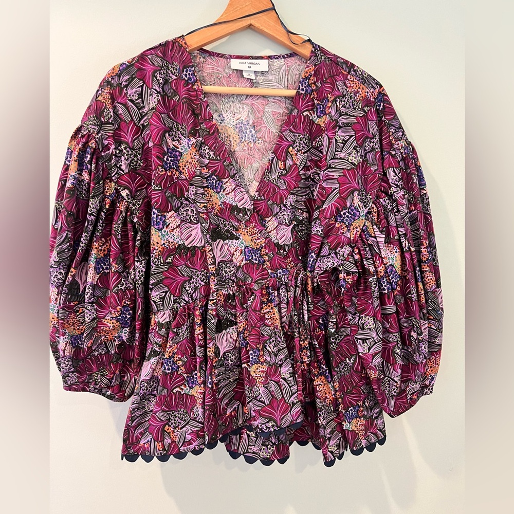 Women’s Coral Reef scallop edge wrap top- Kika Vargas x Target - purple -m